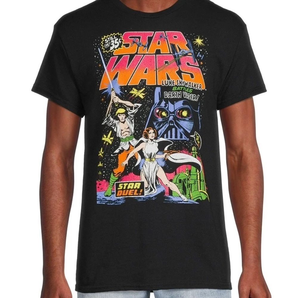 Men’s Star Wars Black Graphic T-Shirt Size 2XL - Picture 2 of 5